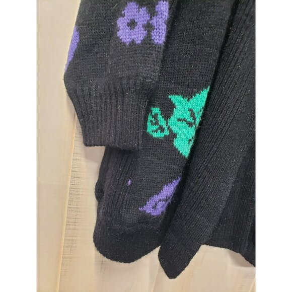 Vintage JJ BROWNE Long Cardigan Sweater Floral, Sz M, 80s 90s Flower Valley Girl - Picture 5 of 8